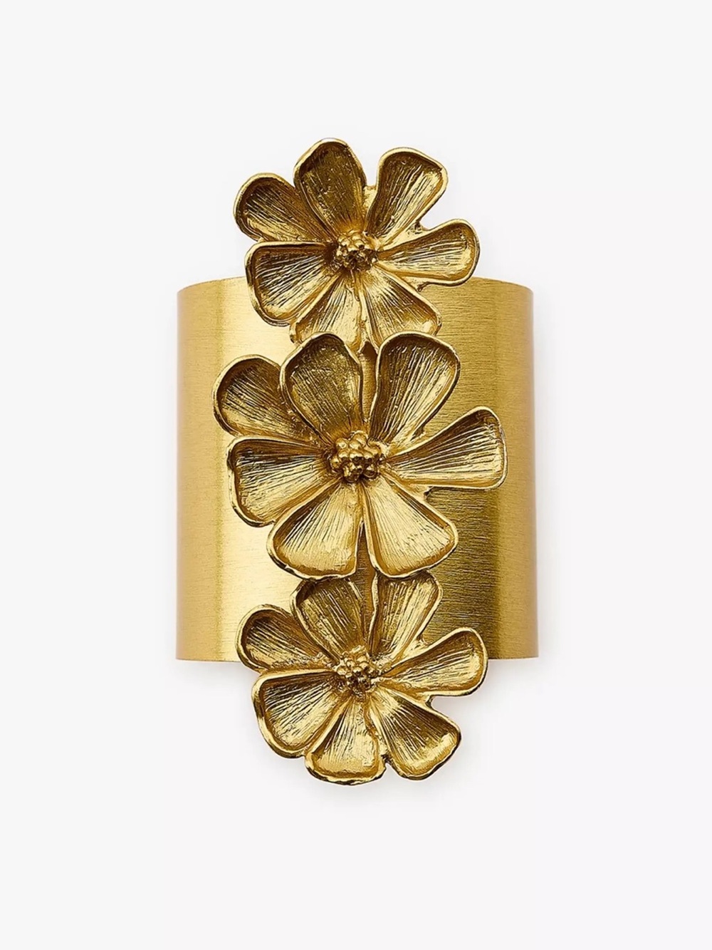 Zara Floral Statement Bracelet in Gold Tone
